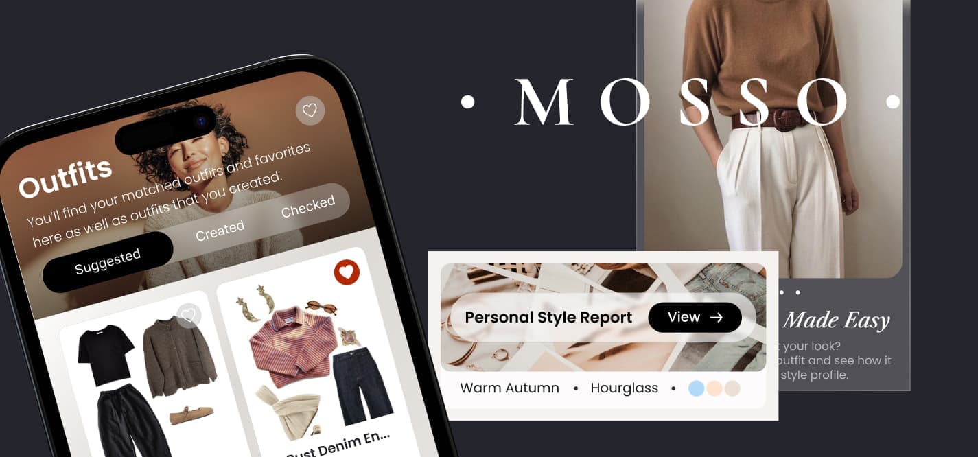 MOSSO app screens